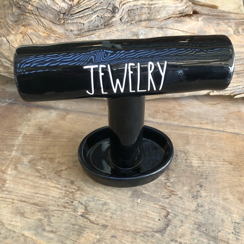 Rae Dunn Black Jewelry Bracelet Stand Tree 33$